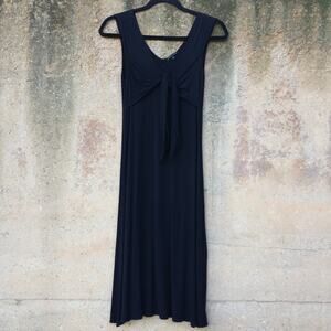 Theory Black V-Neck Jersey Knit Lorynne Dress S
